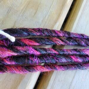 5 SE Pink & Black Hair Extensions Dreads NEW